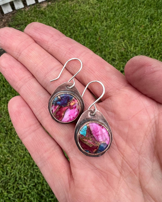 Spiney Oyster Turquoise set in Copper