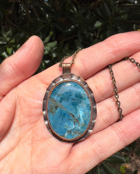 Apatite copper necklace